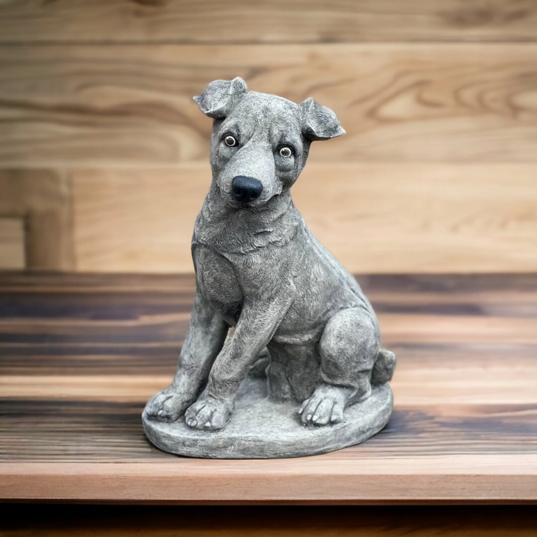 Concrete Jack Russell Statue Detailed Jack Russell Dog Memorial Outdoor Garden Art Etsy