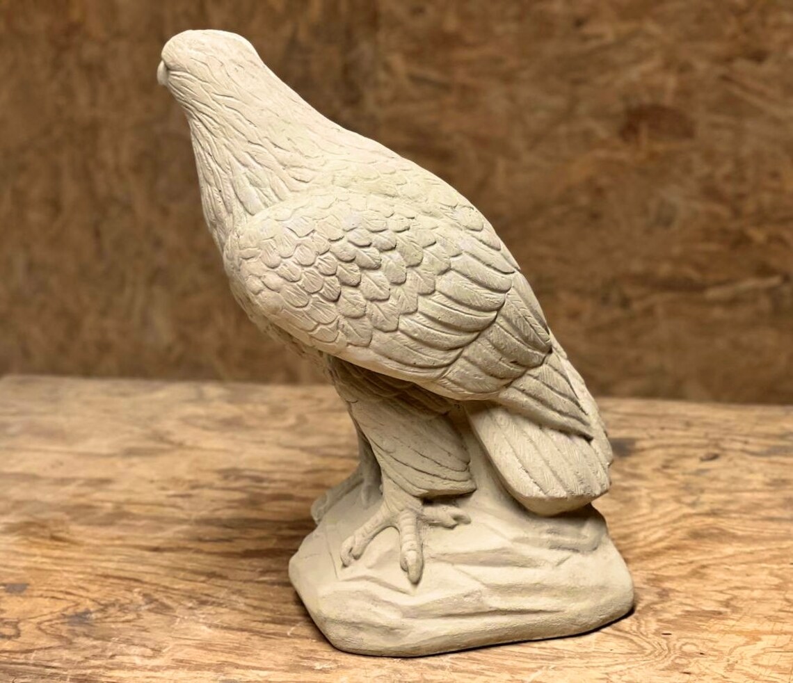 Concrete Eagle Statue Handmade Eagle Figure Outdoor Sculpture Etsy