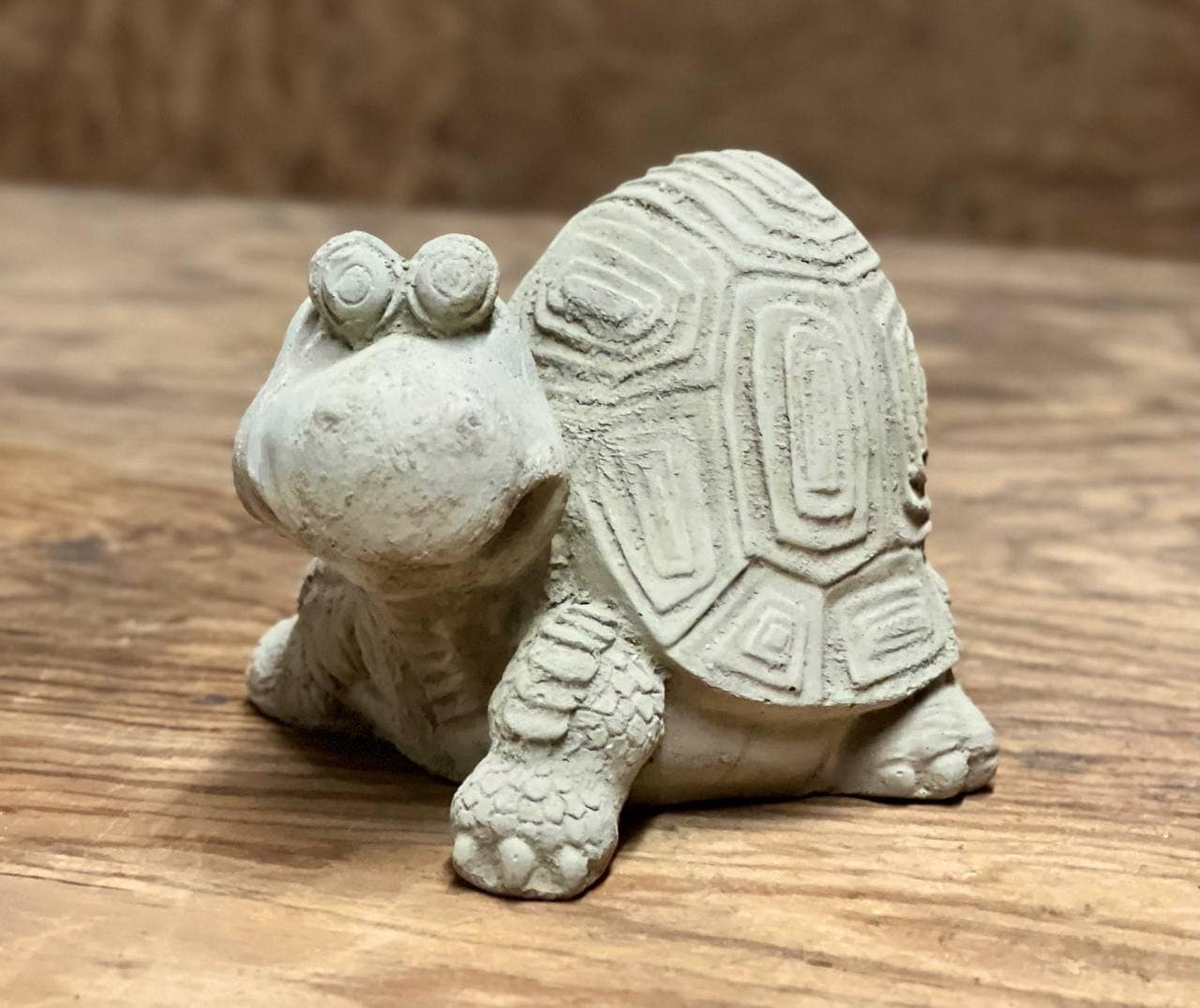 Concrete Turtle Statue With Big Eyes Funny Turtle Outdoor Etsy