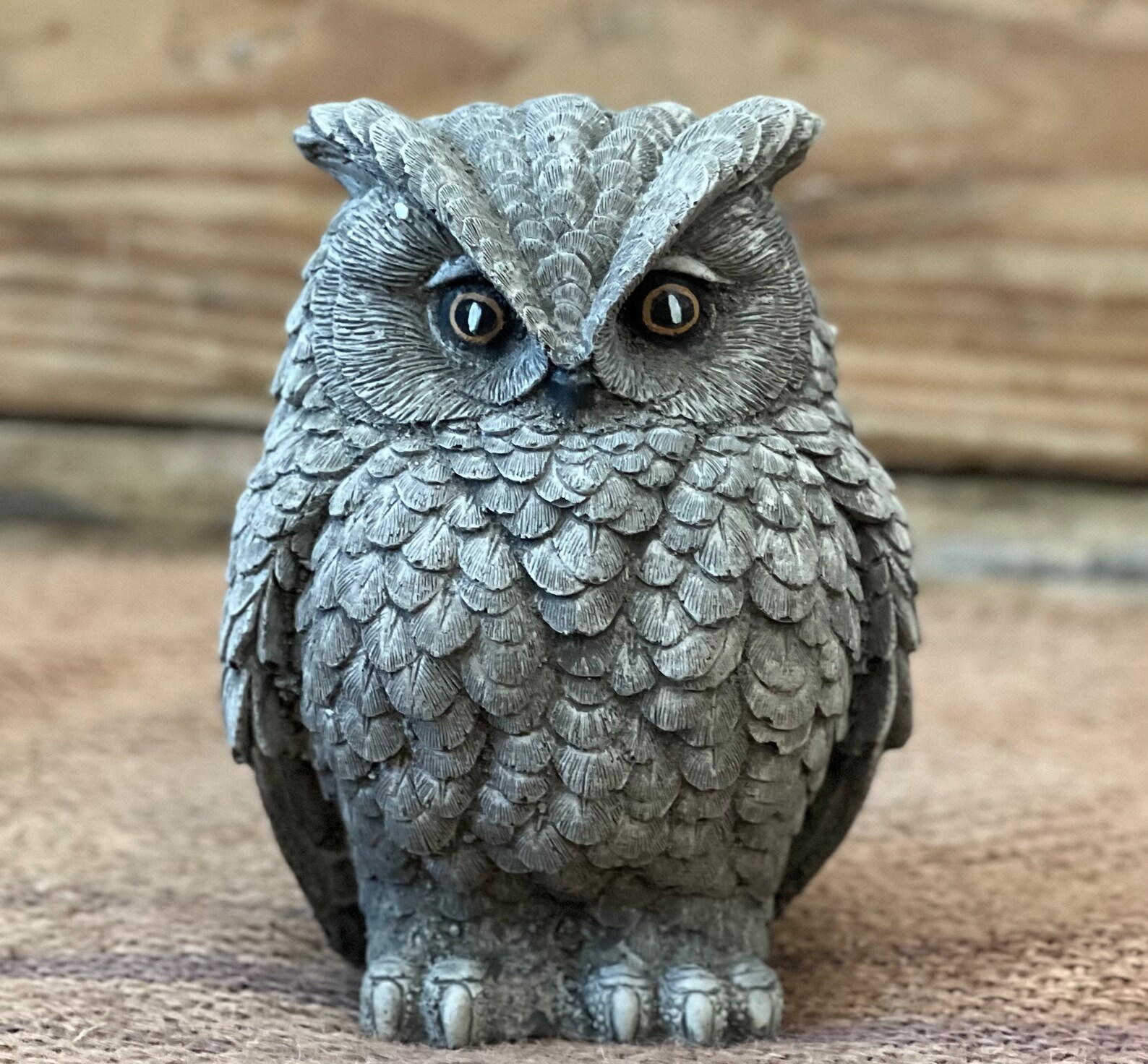 Small Owl Figure Owl Garden Statue Owl Gift Figurine Owl Decor Etsy