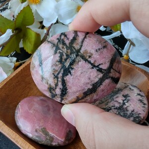 Rhodonite Palm Stones