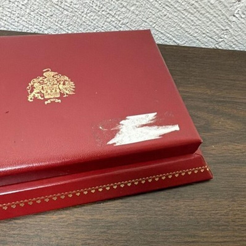 Majorica Red/gold Rectangle Jewelry Gift Box Satin Lined Hinged - Etsy