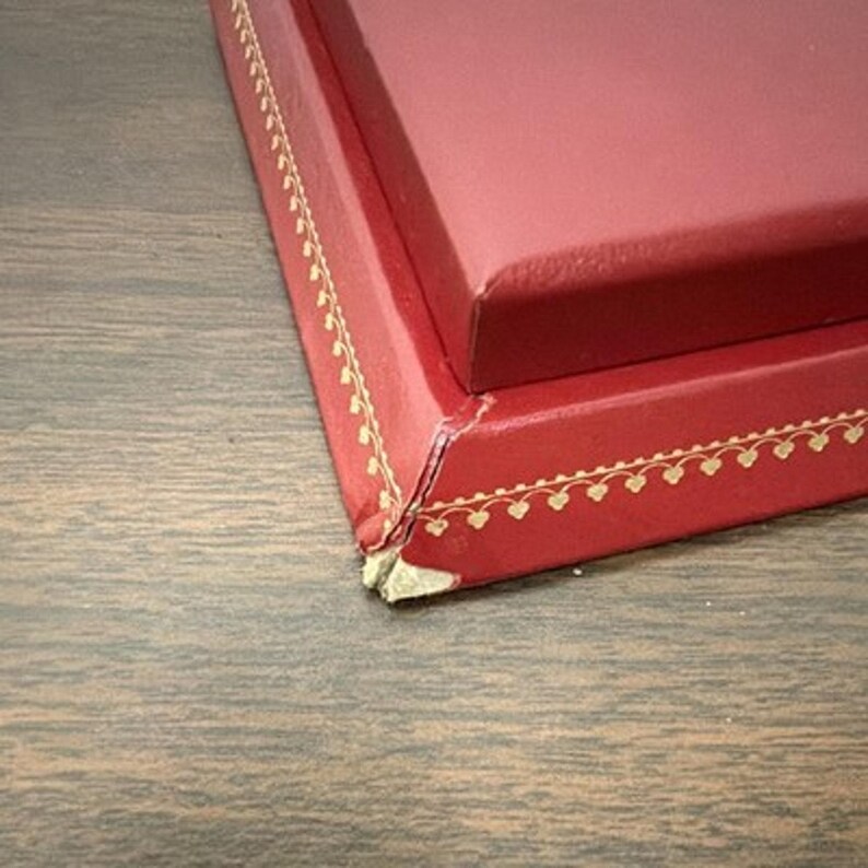 Majorica Red/gold Rectangle Jewelry Gift Box Satin Lined Hinged - Etsy