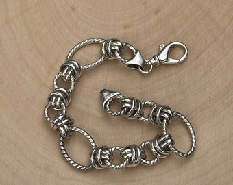 Vintage Sterling Silver Bracelet Chain - Etsy Vintage Sterling Silver Bracelet Chain - Etsy