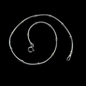 アンクレット Tirr Lirr Lucy Twist 2-Line Chain Anklet TASSVW00062MLT Sterling Silver Two-tone Twisted Anklet With Lobster Clasp