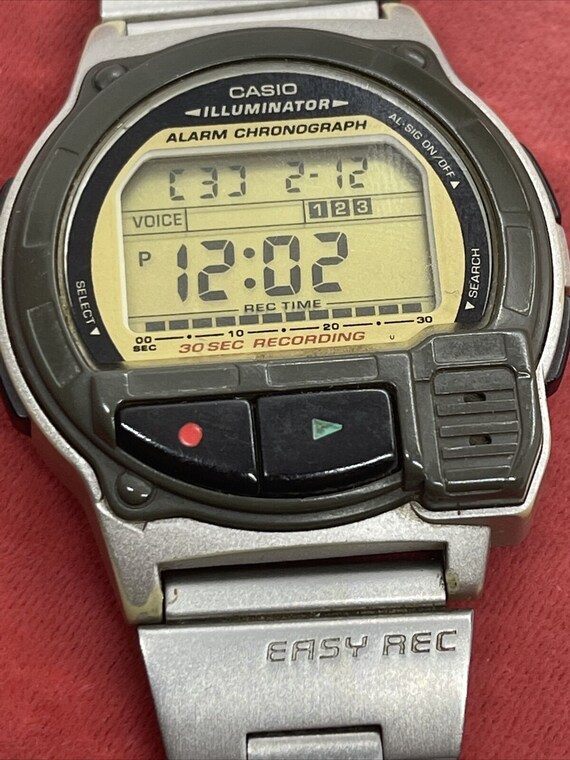 Casio A-V3 LCD digital voice recorder watch 1589 … - image 6