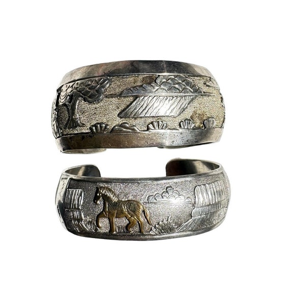 Thick 100+ Gram Vintage Native American Navajo Signed Sterling Silver Solid Bracelet Thick 100+ Gram Vintage Native American Navajo Signed Sterling Silver Solid Bracelet