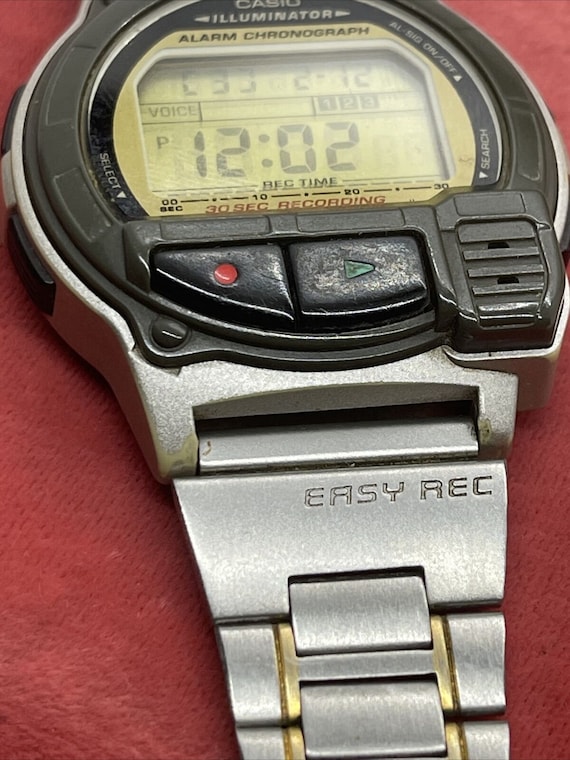 Casio A-V3 LCD digital voice recorder watch 1589 … - image 7