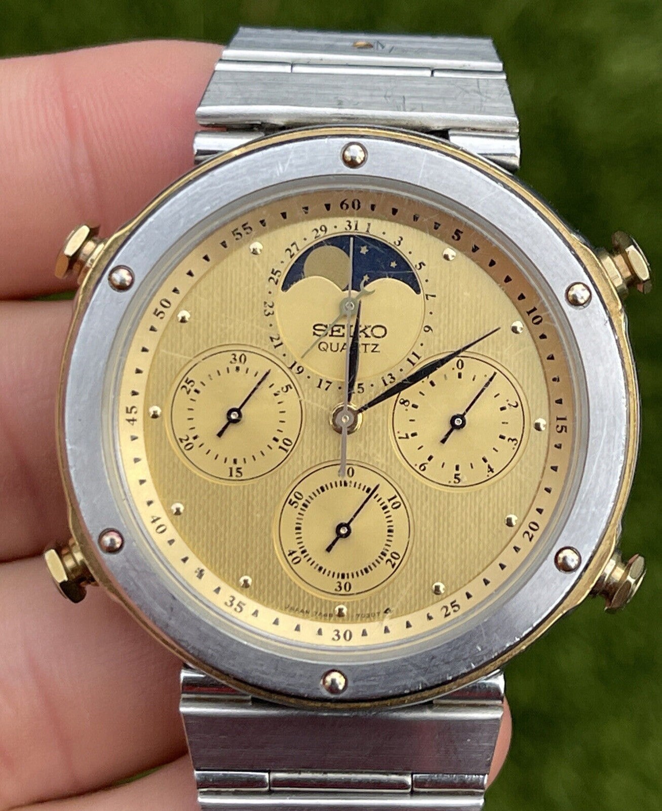 Vintage 7a48-7010 Seiko Chronograph Rare Orig. Bracelet
