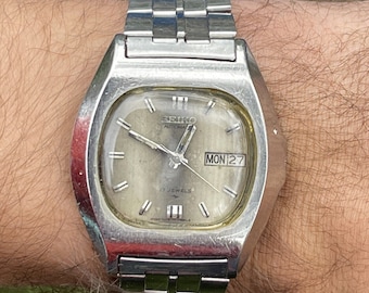 Seiko Automatic Mens Watch Running Mechanical Wristwatch