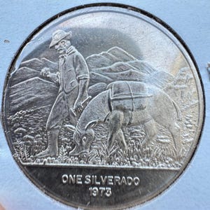 1973 World Mint Corp. One Silverado zilveren medaille 1 oz 999 fijn edelmetaal Vintage zilveren kunstronde #1