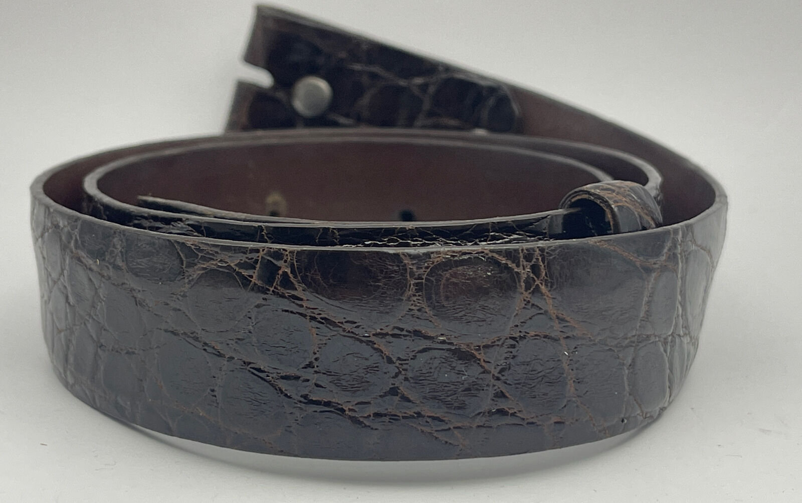 Vintage Kleinberg Sherill American alligator belt Kleinberg Sherrill Black American Alligator Belt M Gold  main image 4