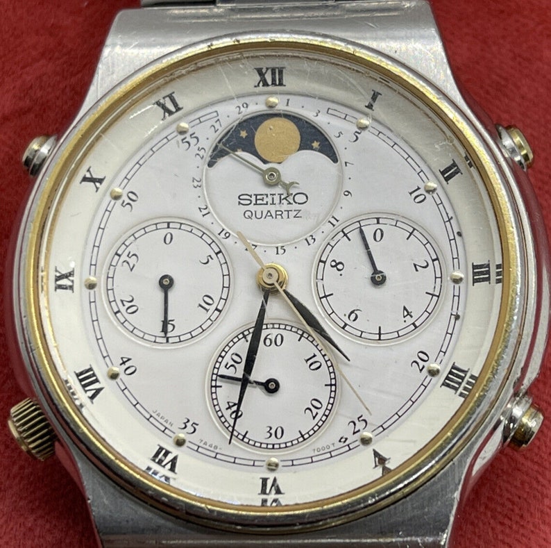 Vetro Cristallo Per Orologio Seiko 7A48-7000/7009 – Cronografo Fasi Lunari