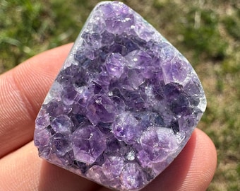98 Karat Amethyst Custom Cut Cabochon Druzy Hand Cut