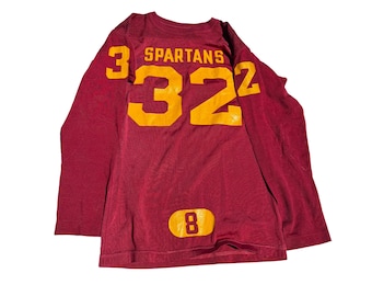 1980-talets vintage Spartans fotbollströja herr small eller pojkar XL
