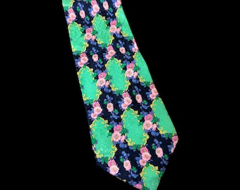 Vintage Gianni Versace slips i 100 % siden, barock, 135 cm