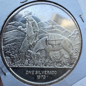 1973 World Mint Corp. One Silverado zilveren medaille 1 oz 999 fijn edelmetaal Vintage zilveren kunstronde #2
