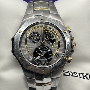 Seiko 7L22-0AL0 Quartz Men's Watch Cal. 6A32 Coutura kinetic Chronograph