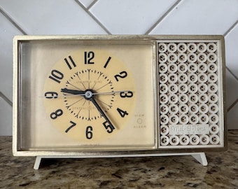 Vintage General Electric-klocka MCM atomär Mel o ton testad Mid-century modern