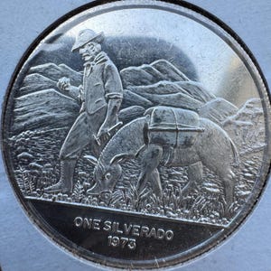 1973 World Mint Corp. One Silverado zilveren medaille 1 oz 999 fijn edelmetaal Vintage zilveren kunstronde #4
