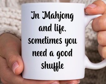 Mug de mahjong, cadeaux de mahjong, tasse à café amusante de mahjong, cadeaux de joueur de mahjong, cadeaux de mahjong, cadeau pour amateur de mahjong, cadeau de mahjong, tasse de mahjong