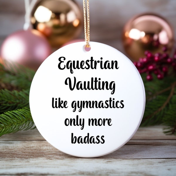 Equestrian Vaulting Ornament, Horse Vaulting Christmas Ornament, Gift Ideas For Equestrian Vaulting, Funny Equestrian Vaulting Keepsake