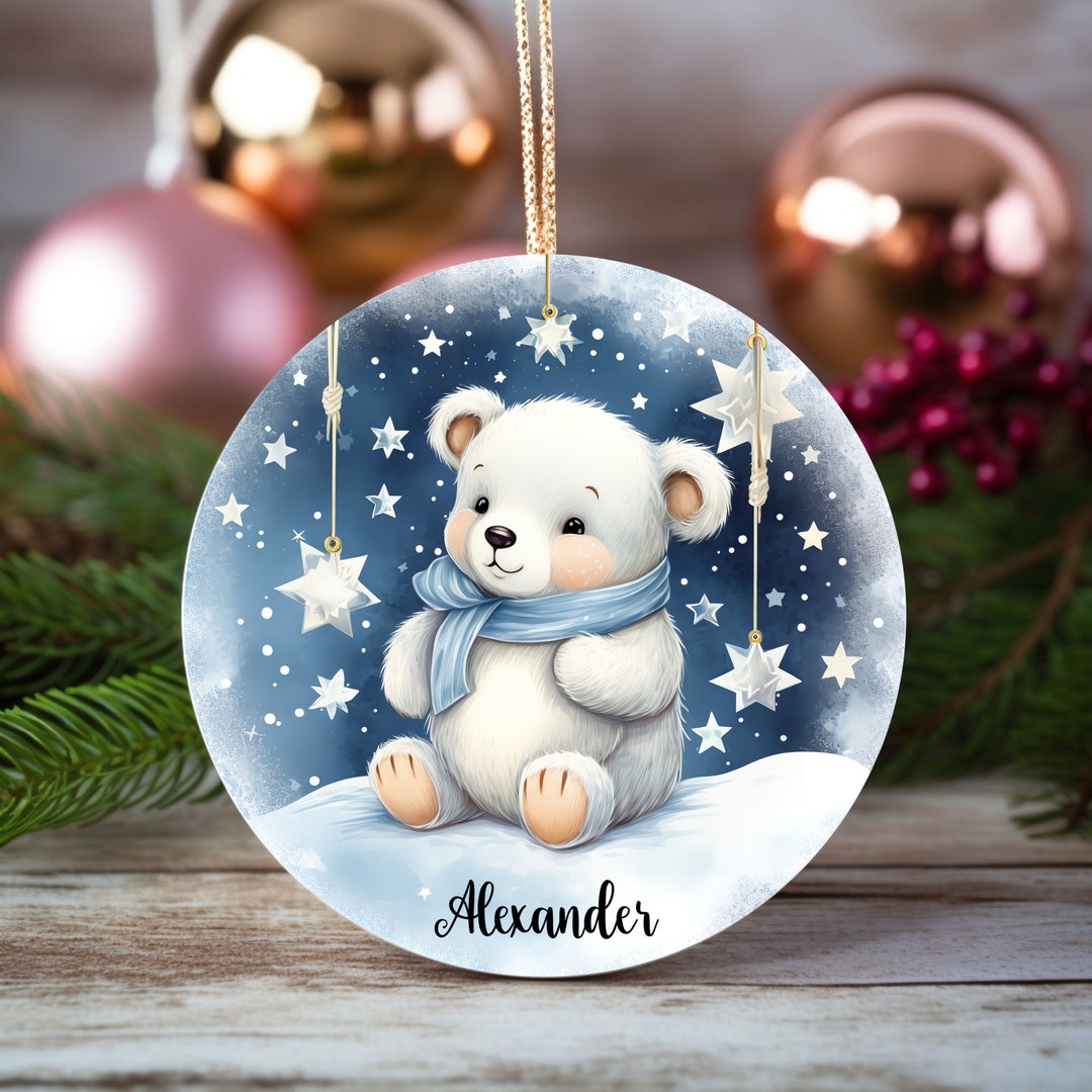 Polar Bear Ornament, Polar Bear Christmas Ornaments, Polar Bear