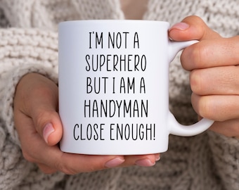 Handyman Gift, Handyman Mug, Handyman Gifts, Handyman Coffee Cup, Gift for Handyman, Jack of All Trades Gift Mug, Contractor Gift, Mr Fix-It