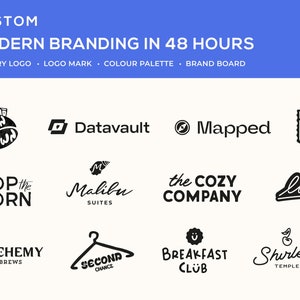Modern Custom Branding in 48 hours, Identity Package, Visual Identity, Branding for Business, Logo Design, Express Logo image 1
