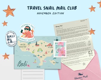 Snail Mail Club, Happy Mail, Sticker Club, Letter, Art Print, Scrapbooking
