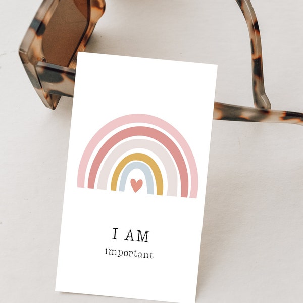 Printable Affirmation Cards for Kids Spiritual Art Love Notes to Child Motivational Cards for Children Mental Health Positive Reinforcement