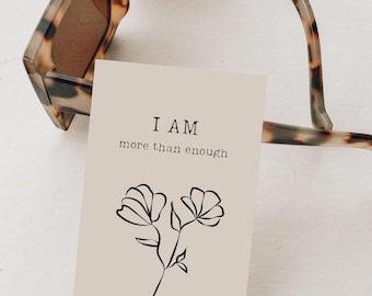 Printable Self Love Positive Affirmation Cards for Daily Motivation Digital Self Care Cards for Mental Wellness Self Help Encouragement Card