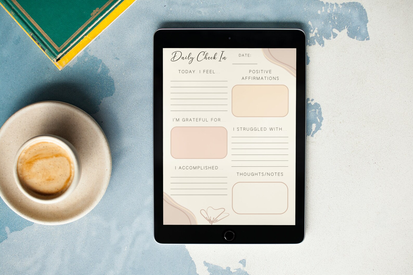 Daily Check in Journal Fillable PDF Daily Journal Page Check in