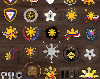 Philippine Flag Sun & Stars SVG PNG: Filipino Shirt Design (Digital Download)