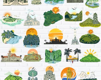 Clipart di monumenti filippini: Pacchetto di disegni filippini (PNG, SVG)