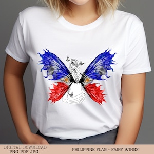 Philippines Flag Fairy Wings PNG Clipart (Digital Download)
