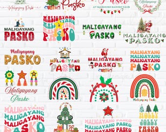 Maligayang Pasko PNG Clipart, Navidad filipina (descarga digital)