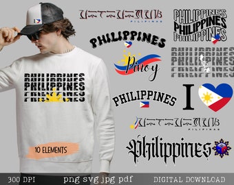 Philippines Sun and Stars SVG Clip Art Bundle: Pinoy Pride (Digital Download)