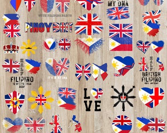 Mapa de la bandera de Filipinas (Reino Unido) PNG: Clipart de Filipinas (Descarga digital)