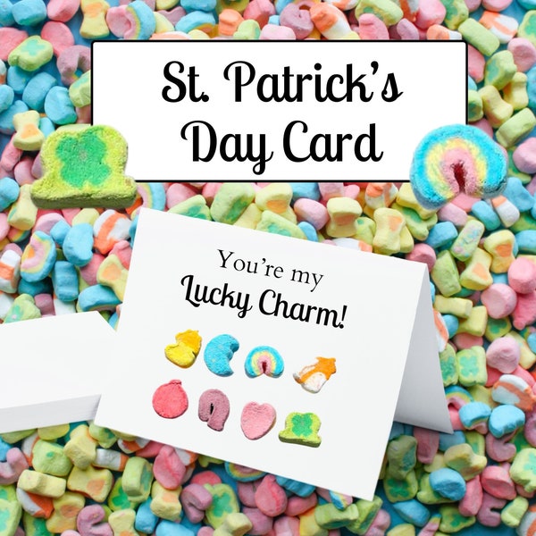 St. Patrick's Day Card, St. Patricks Greeting Card, St. Paddy's Day Card, Funny Greeting Card, Lucky Charm, Good Luck Card, Printable