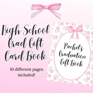 Bewerkbare middelbare school cadeaukaart boek, middelbare school afstudeer cadeaukaart boek, afstudeercadeau idee, college survival gids, college cadeaubon