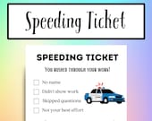 Speeding Ticket, Classroom Management Tool, Back to School Supplies for Teachers, Behavior Management, Elementary School, New Teacher