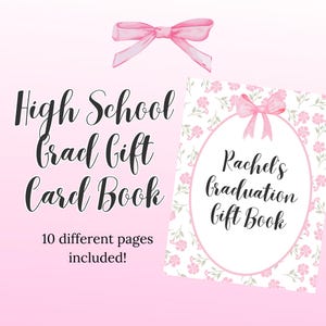 Bewerkbare middelbare school cadeaukaart boek, middelbare school afstudeer cadeaukaart boek, afstudeercadeau, college survivalgids, college cadeaukaart, 5" x 7"