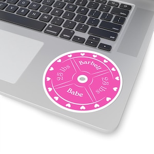 Barbell Babe Sticker, Gym Girl Sticker, Crosfit Sticker, Barbell Sticker, Fitness Decal, Fitness Planner, Gift for Her, Workout Sticker