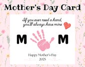 Mother's Day Printable, Mother's Day Handprint Art, Mothers Day Craft Activity, Mothers Day Gift, Mommy Handprint Art, Activity Page, PDF