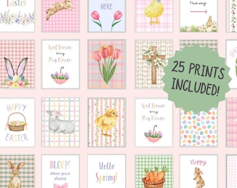 Easter Printable Wall Art, Mega Bundle, Spring Prints, Easter Prints, Easter Digital Art, Easter Decorations, Easter Gift, Spring Wall Art