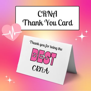 CRNA Appreciation Card, Nurse Appreciation, Nurse Appreciation Week, OR Staff, CRNA, Hospital Appreciation Week, Printable Card