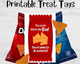 Testing Day Snack Tag, Classroom Treat Tag, Nacho Cheese Chips, Chip Bag Tag, Chips Snack Tag, Test Snack Label, Testing Treat Tag, Doritos