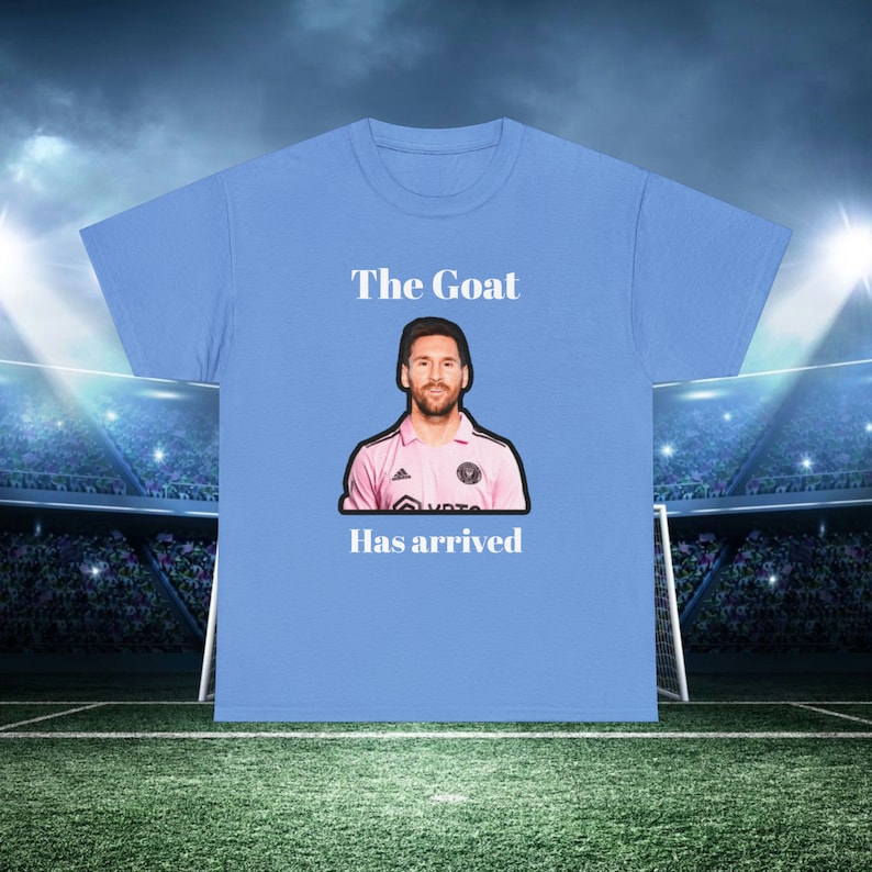Lionel Messi the Goat Has Arrived Tshirt Funny Etsy Lionel Messi the Goat Has Arrived Tshirt Funny Etsy