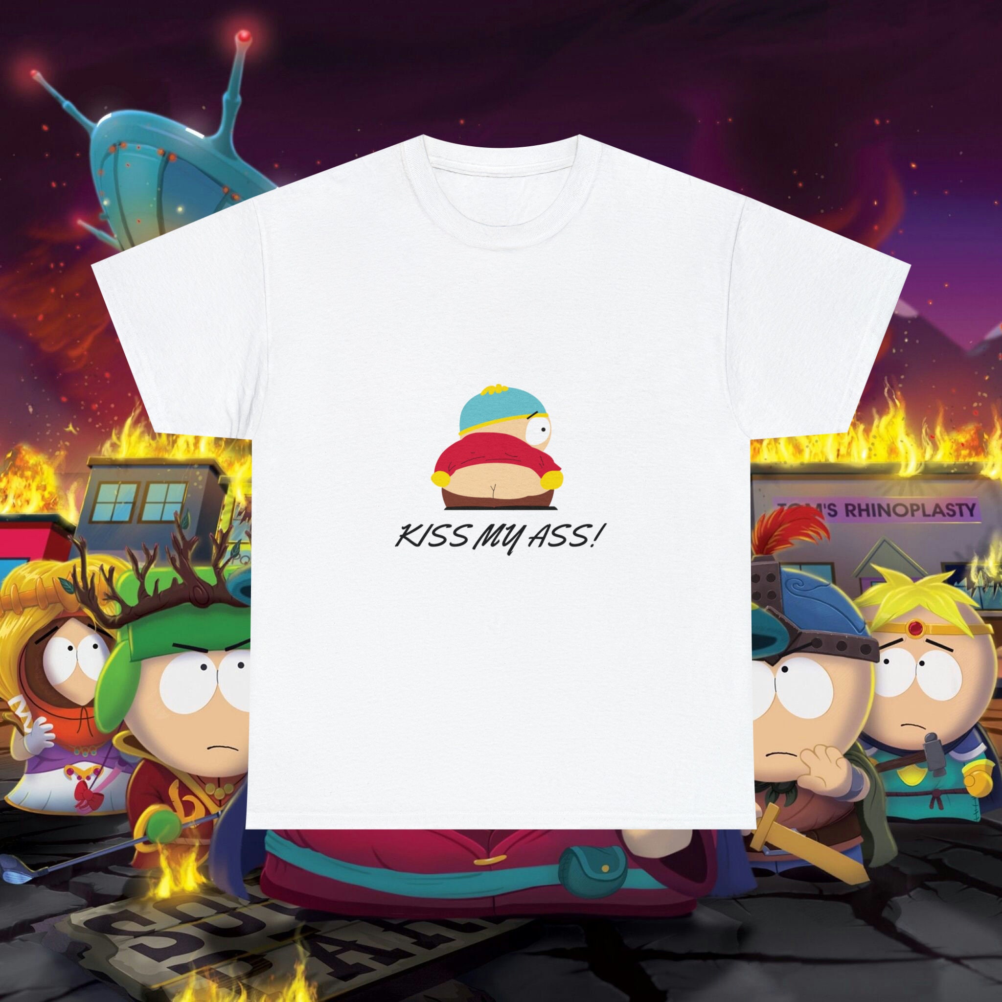 South Park Mens Logo Shirt - Cartman, Kenny, Kyle & Stan Tee - Classic  T-Shirt 